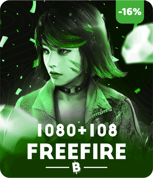 Free Fire 1080+108 Diamonds