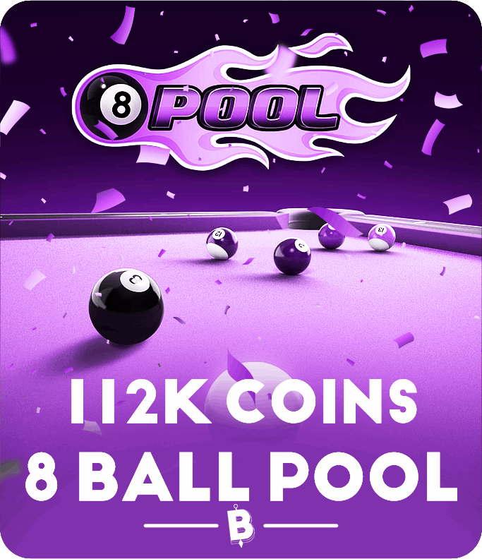 112,000 كوينز 8 Ball Pool