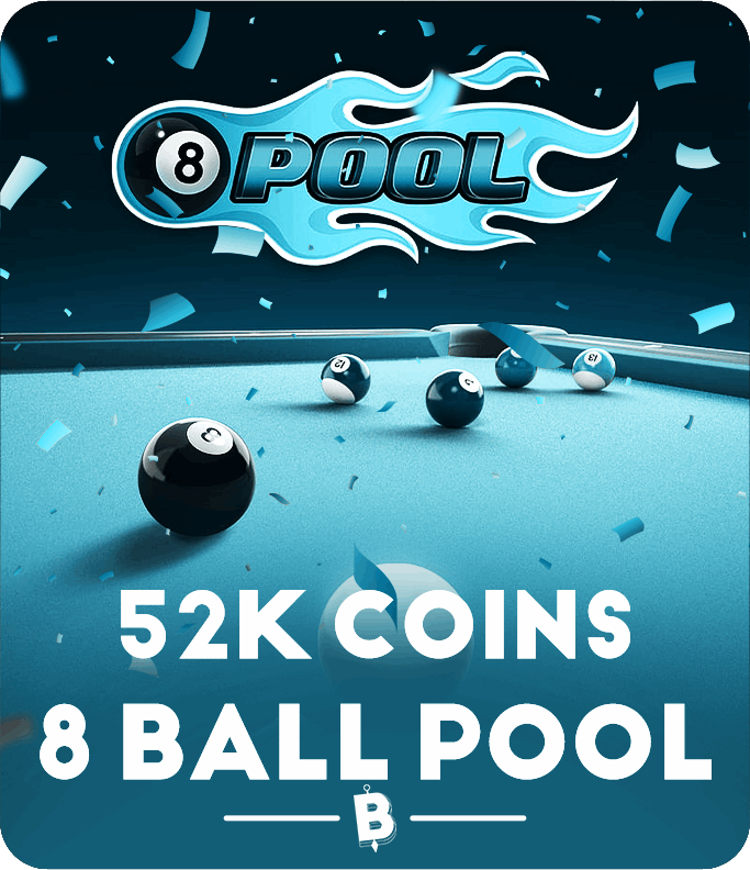 52,000 كوينز 8 Ball Pool