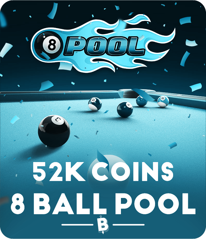 52 000 Coins for 8 Ball Pool